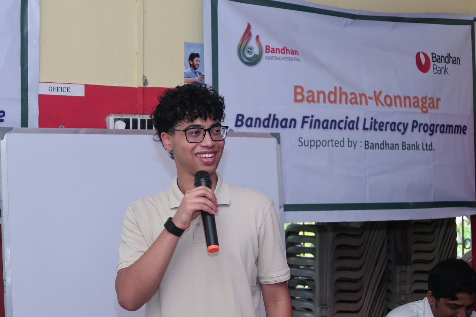 Rehaan Chowdhary, the founder, speaking at a workshop